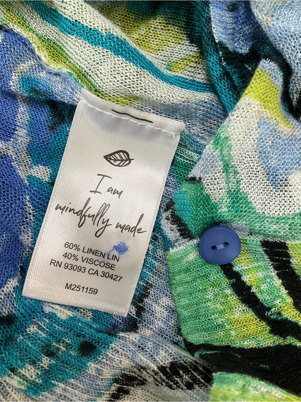 NIC + ZOE Island Beat 4 Way Cardigan Multi Blue Size XL NWT - Picture 5 of 6